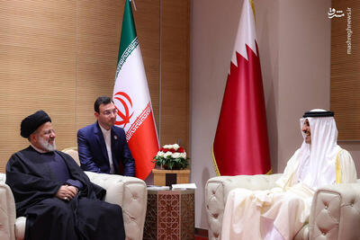 عکس/دیدار امیر قطر با رئیس جمهور