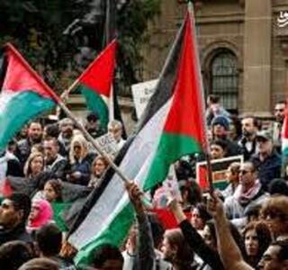 تظاهرات حامیان فلسطین مقابل سفارت اسرائیل در واشنگتن+ فیلم
