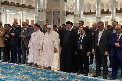 رئیس‌جمهور ایران در نماز جماعت مسجد جامع الجزایر | تصاویر