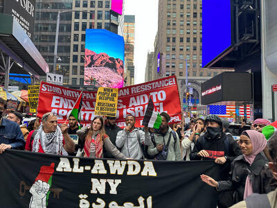 تظاهرات مردم نیویورک در دفاع از غزه+ فیلم