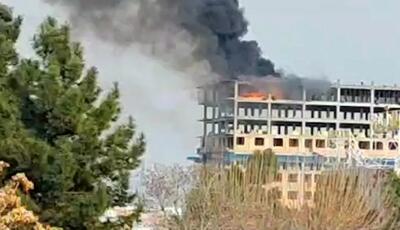 آتش سوزی مهیب در حوالی اتوبان شهید رجایی تهران+ فیلم