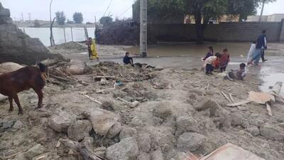 ببینید/ ۴۰۰ روستا در حادثه سیل استان سیستان و بلوچستان به زیر آب رفت!