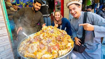 طرز تهیه 60 کیلو قابلی پلو توسط آشپز پاکستان (فیلم)
