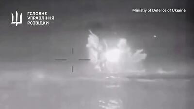 (ویدئو) اوکراین یک کشتی نظامی روسیه را غرق کرد
