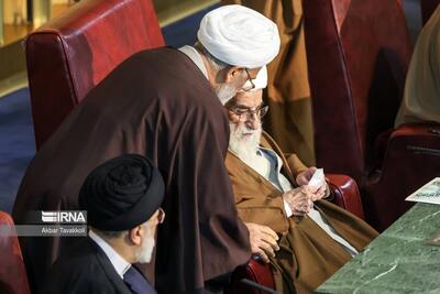 (تصاویر) آخرین حضور روحانی و جنتی در مجلس خبرگان