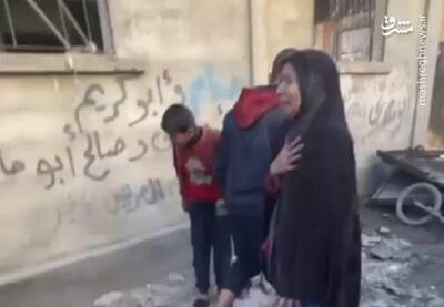 فیلم/ حال و روز مادران فلسطینی در کنار آوارهای خانه‌شان