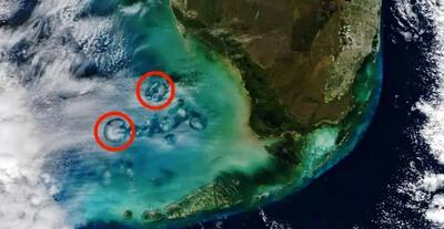 ماهواره ناسا حفره‌های «بشقاب پرنده‌ای» را در آسمان فلوریدا ثبت کرد