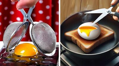 (ویدئو) 12 ایده درخشان با تخم مرغ در آشپزخانه که کار شما را ساده و زیباتر می کند