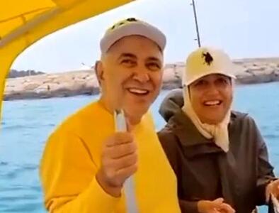 ماهیگیری ظریف و همسرش در خلیج فارس
