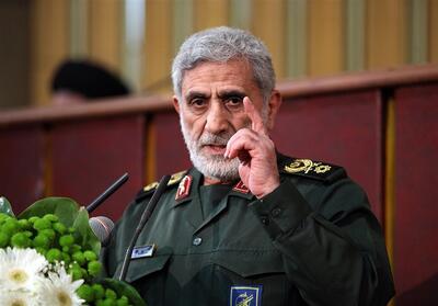 سردار قاآنی: حماس در طوفان الاقصی حالت تهاجمی به خود گرفته/ جبهه مقاومت هنوز از تمام قابلیت‌های خود استفاده نکرده است - تسنیم