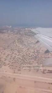 (ویدئو) نمایی جدید از آتش گرفتن موتور هواپیما در آسمان کیش از زاویه دوربین یک مسافر