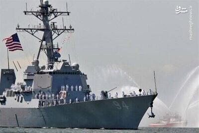 تصویر کشتی آمریکایی بعد از اصابت موشک یمنی‌ها