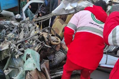 تصادف در منطقه« بانک رحمان»مهران ۲ فوتی برجای گذاشت