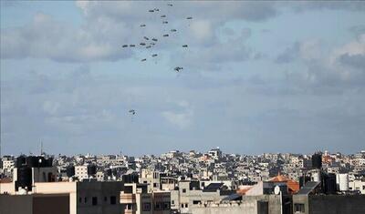 سقوط حادثه‌ساز کمک‌های بشردوستانه از هواپیما بر سر ساکنان مظلوم غزه