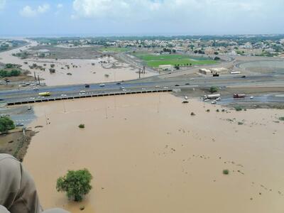 بارندگی شدید و سیلاب در عمان