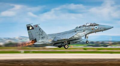 پاد شناسایی برروی F-15 اسرائیلی/ عکس