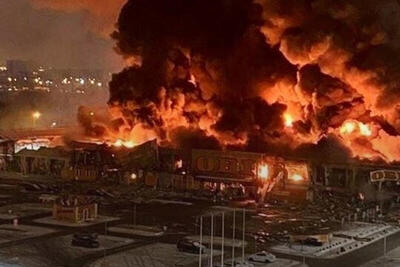 ببینید | تصویری جدید از حجم آتش‌سوزی مهیب یک کارخانه در کردستان عراق