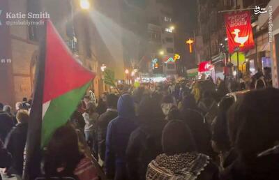 فیلم/ تظاهرات آمریکایی‌ها در نیویورک در حمایت از غزه