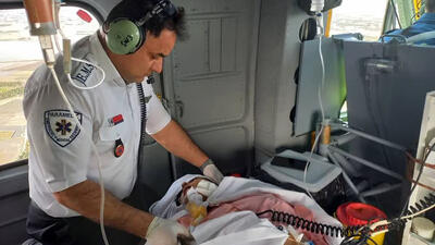 پرواز بالگرد اورژانس مازندران برای نجات نوجوان 14ساله