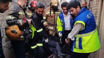 جزییات تلفات فرو ریختن ساختمان دو طبقه در تهران