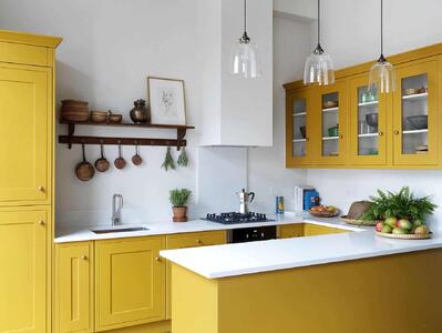دکوراسیون آشپزخانه زرد؛ دکوری خلاقانه، گرم و انرژی‌بخش در قلب خانه! - چیدانه