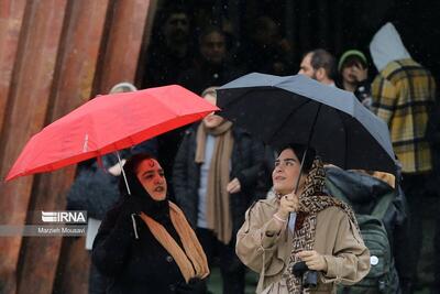 (تصاویر) بارش باران در تهران