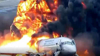 ببینید / آتش سوزی در پرواز فلای دوبی