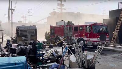فیلم| آتش‌سوزی در کارگاه غیرمجاز ماری‌جوانا