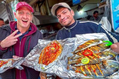 (ویدئو) غذای خیابانی در قاهره مصر؛ از ماهی کبابی و پیتزا تا شاورما