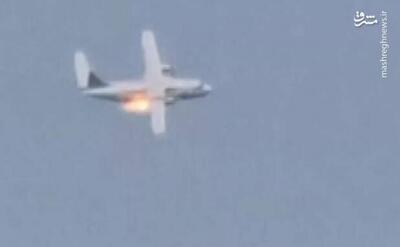 فیلم/ سقوط هواپیمای ترابری نظامی در روسیه