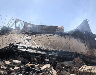 ویرانی واحد مسکونی سه طبقه در حمله صهیونیست‌ها به بقاع لبنان+فیلم