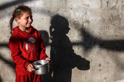 عکس/ صف دریافت غذا در غزه
