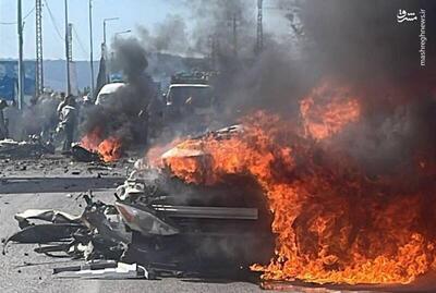 فیلم/ حمله پهپادی به یک خودرو در لبنان