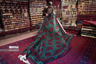(تصاویر) بازار فرش دستباف در پایتخت افغانستان