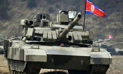 (تصاویر) رونمایی کیم از تانک جدید کره شمالی
