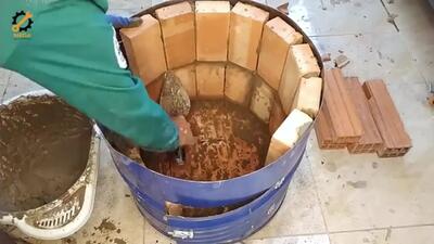 (ویدئو) یک روش درخشان و آسان برای ساخت اجاق چوبی با استفاده از بشکه