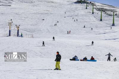 (تصاویر) پیست اسکی توچال در آخرین روزهای زمستان