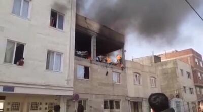 (ویدئو) انفجار منزل مسکونی در بجنورد با دو مصدوم