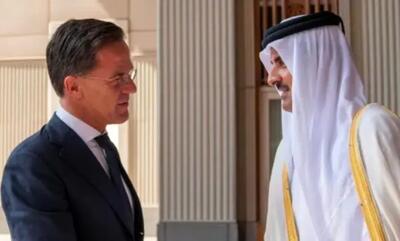 رایزنی امیر قطر و نخست‌وزیر هلند