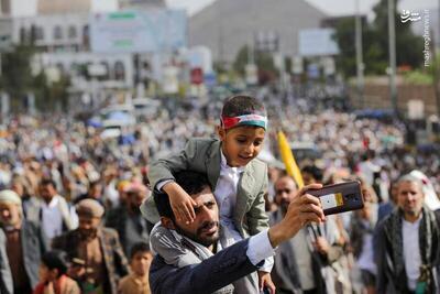عکس/ تظاهرات باشکوه یمنی‌ها در حمایت از مقاومت فلسطین