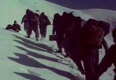 جدال رزمندگان با کوه و برف + فیلم