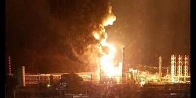 پالایشگاه شرکت «روس‌نِفت» در حمله پهپادی اوکراین در آتش سوخت