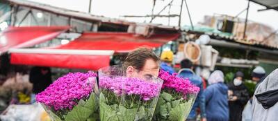 تصاویر| بازار گل در آستانه بهار