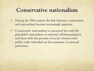 ناسیونالیسم محافظه‌کار چیست؟