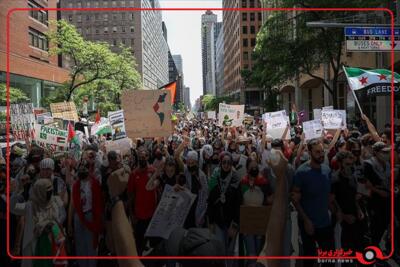 صدها نفر در سانفرانسیسکو، ژاپن و نیویورک در همبستگی با فلسطینیان تظاهرات کردند