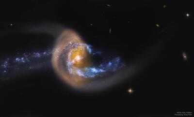 تصویر روز ناسا: NGC 7714، انفجار ستاره پس از برخورد کهکشان