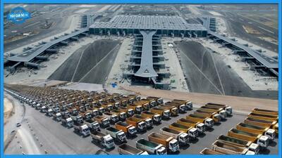 (ویدئو) فرآیند دیدنی ساخت یکی از بزرگترین فرودگاه های جهان در ترکیه