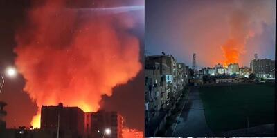 (ویدئو) آتش سوزی گسترده در استودیو فیلم الاهرام مصر