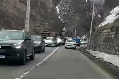 ویدئویی از مسافران شمال که در ترافیک گیر افتادند