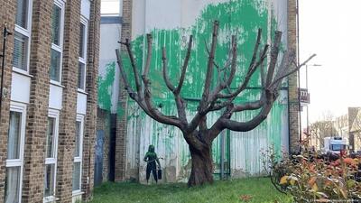فیلم| نقاشی دیواری جدید بنکسی در لندن